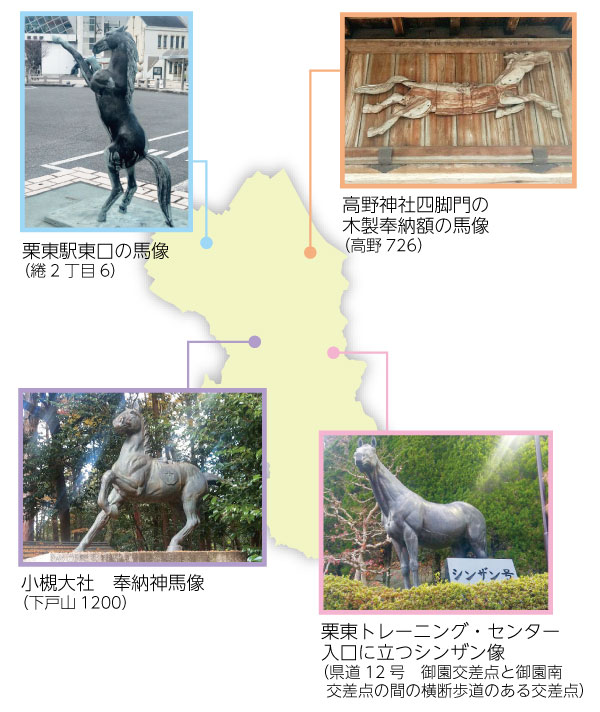 午年　馬のまち栗東の馬めぐり地図