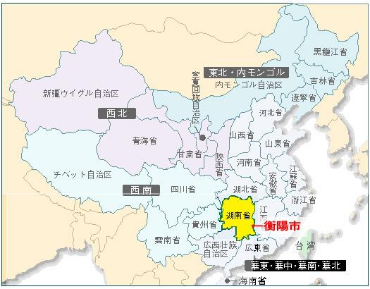 衡陽市地図