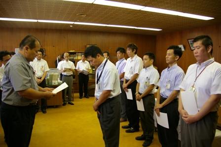 辞令交付式及び壮行会の写真1