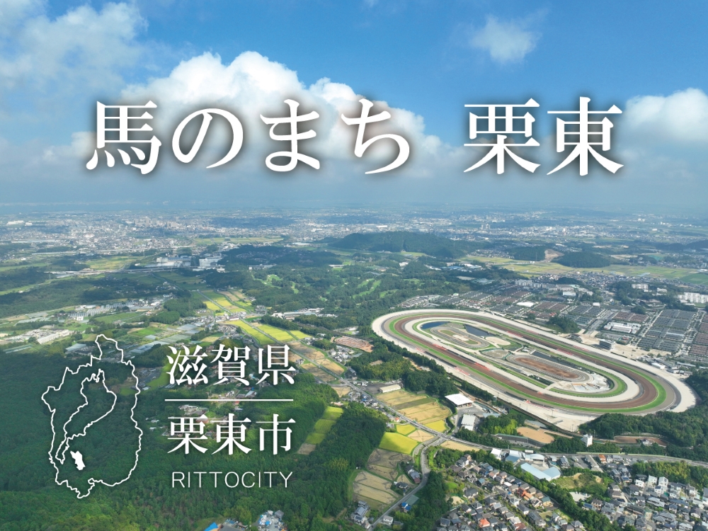 栗東トレセンの全景。2,000頭を超える競走馬が生活する馬のまち。