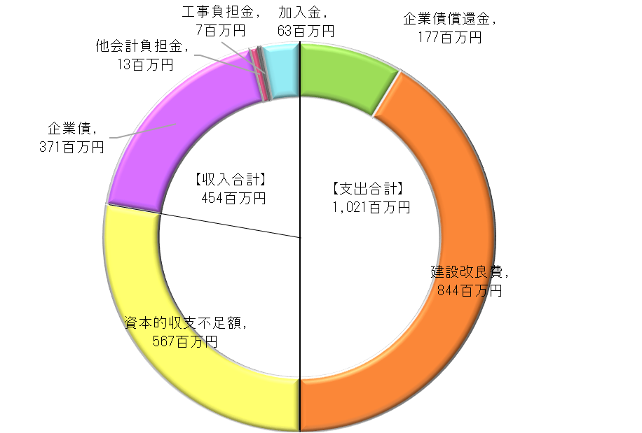 資本的収支円グラフ