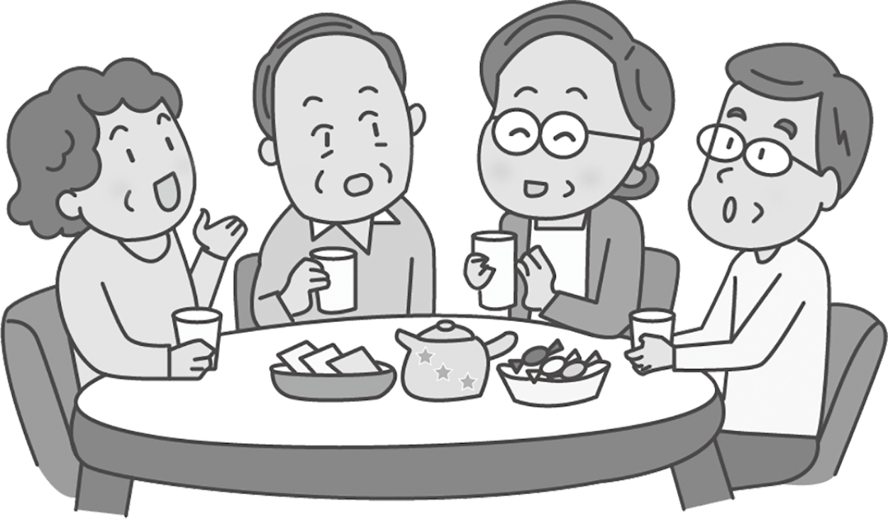 生き方カフェイラスト